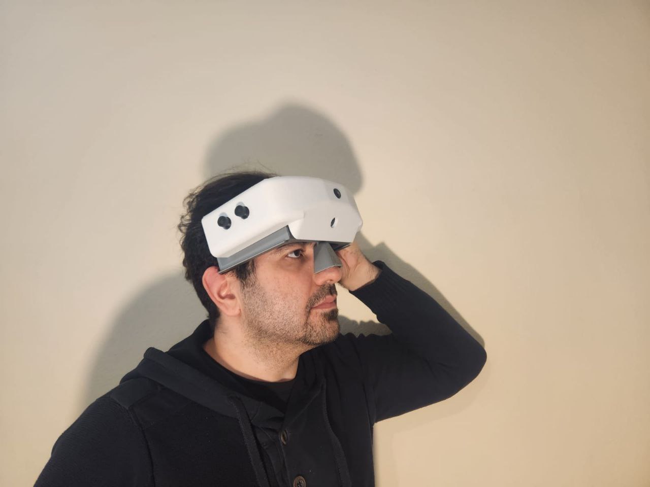 LumiWalk Smart Headband in use